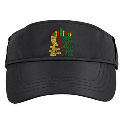 Black History Month Famous Figures Hands Adult Drive Performance Visor