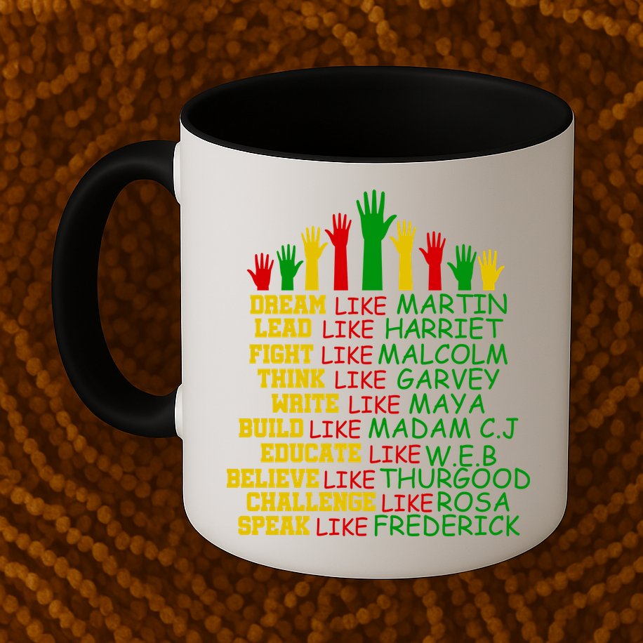 Black History Month Famous Figures Hands Mug