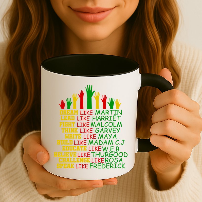 Black History Month Famous Figures Hands Mug