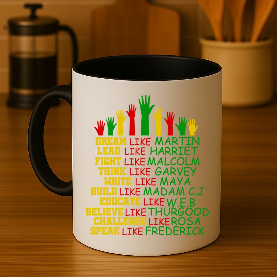 Black History Month Famous Figures Hands Mug