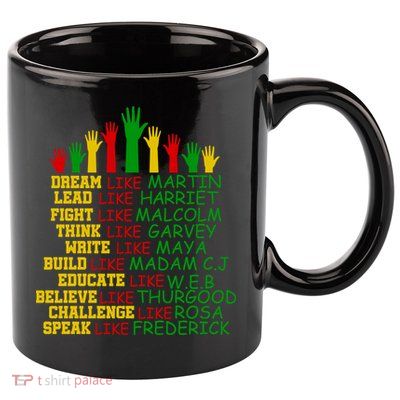 Black History Month Famous Figures Hands 11oz C Handle Ceramic Mug