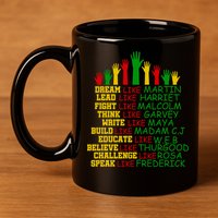 Black History Month Famous Figures Hands 11oz C Handle Ceramic Mug