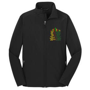 Black History Month Famous Figures Hands Core Soft Shell Jacket