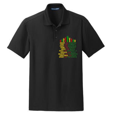 Black History Month Famous Figures Hands Dry Zone Grid Polo