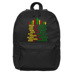 Black History Month Famous Figures Hands 16 in Basic Backpack