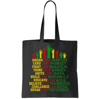 Black History Month Famous Figures Hands Tote Bag