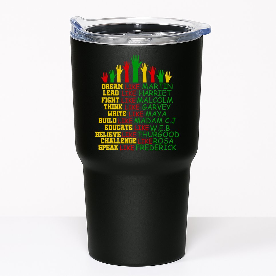 Black History Month Famous Figures Hands Tumbler