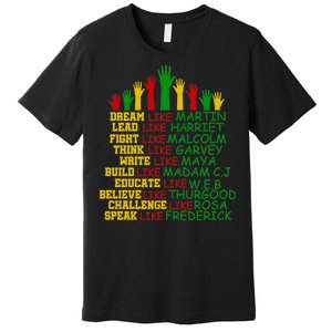 Black History Month Famous Figures Hands Premium T-Shirt