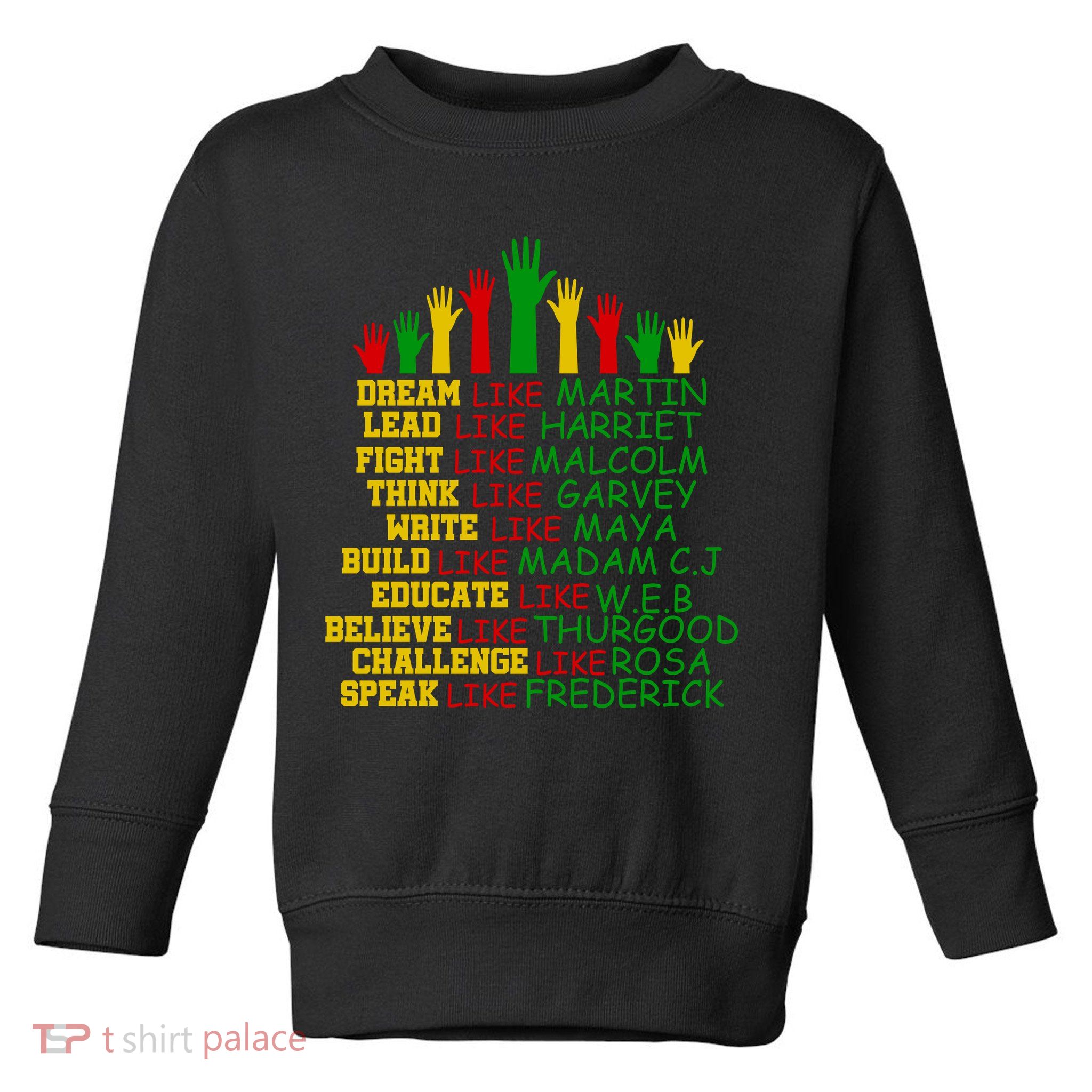 Black History Month Famous Figures Hands Toddler Sweatshirt