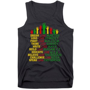 Black History Month Famous Figures Hands Tank Top