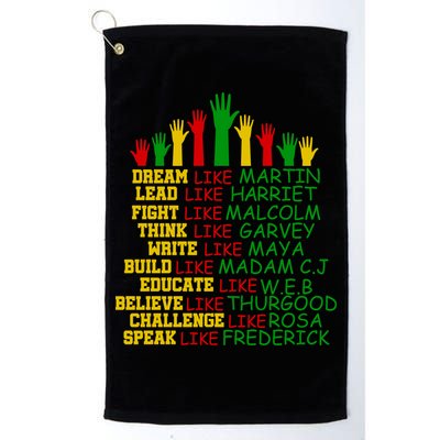 Black History Month Famous Figures Hands Golf Towel