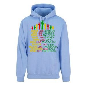 Black History Month Famous Figures Hands Unisex Surf Hoodie