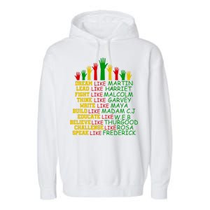 Black History Month Famous Figures Hands Garment-Dyed Fleece Hoodie