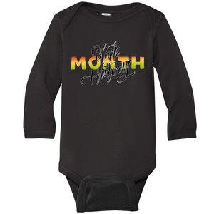 Black History Month February  Baby Long Sleeve Bodysuit