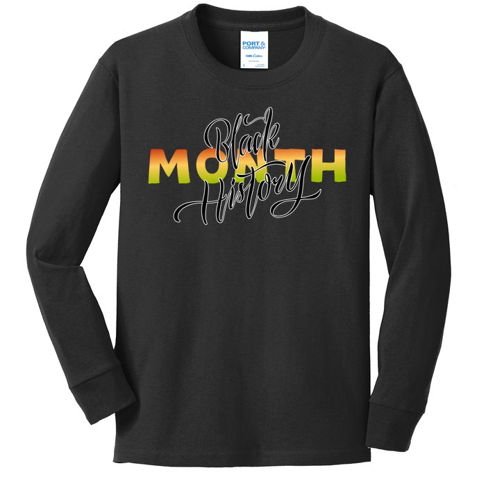 Black History Month February  Kids Long Sleeve Shirt