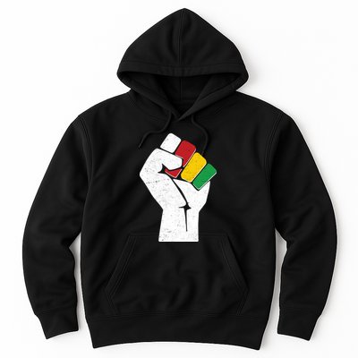 Black History Month Fist African Colors Hoodie
