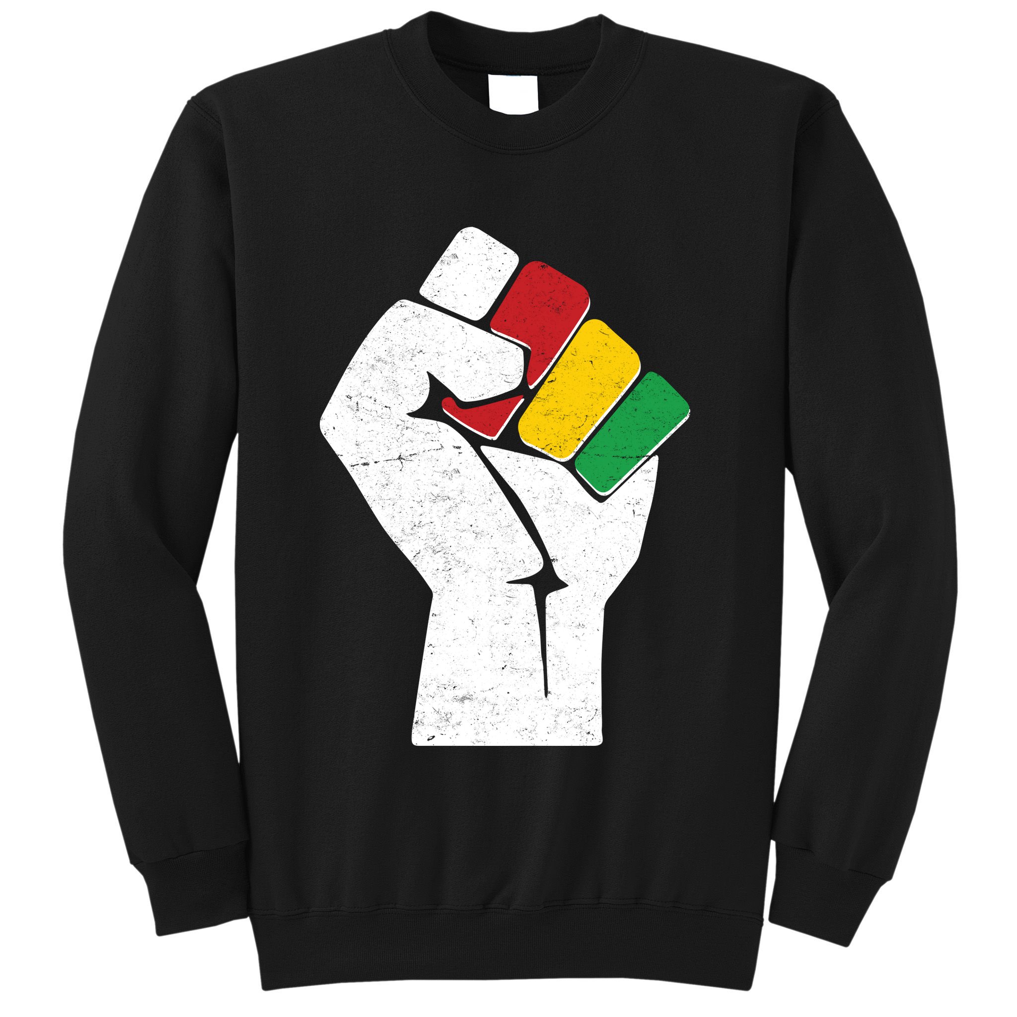 Black History Month Fist African Colors Sweatshirt