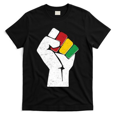 Black History Month Fist African Colors T-Shirt