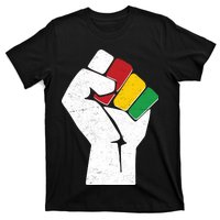 Black History Month Fist African Colors T-Shirt