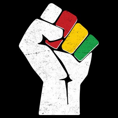Black History Month Fist African Colors T-Shirt