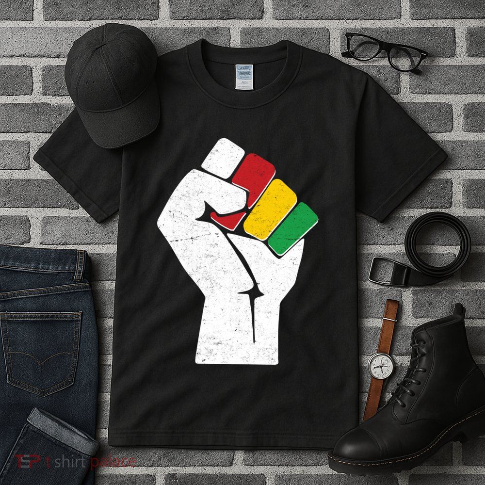 Black History Month Fist African Colors Tall T-Shirt