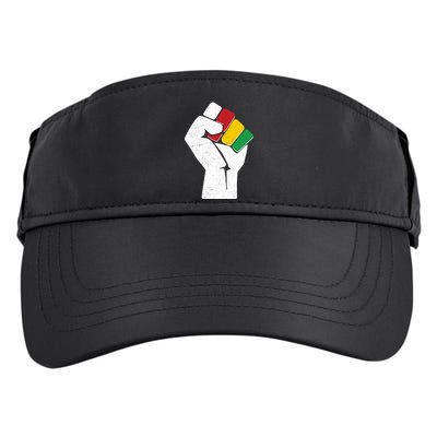 Black History Month Fist African Colors Adult Drive Performance Visor