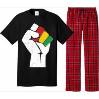 Black History Month Fist African Colors Pajama Set