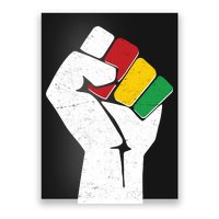 Black History Month Fist African Colors Poster