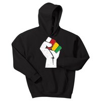 Black History Month Fist African Colors Kids Hoodie