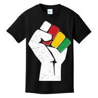 Black History Month Fist African Colors Kids T-Shirt