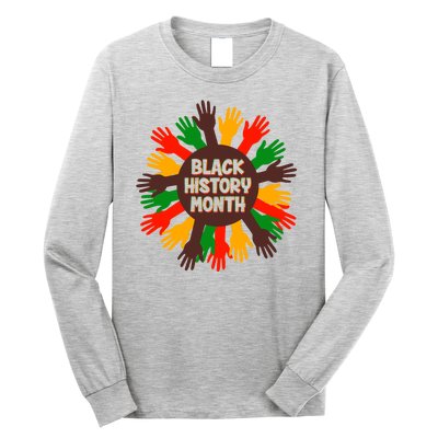 Black History Month Hands Raised  Long Sleeve Shirt