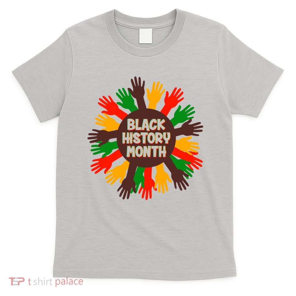 Black History Month Hands Raised  T-Shirt