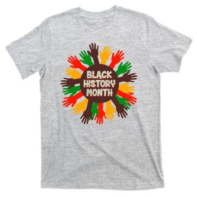 Black History Month Hands Raised  T-Shirt