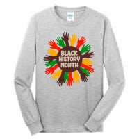 Black History Month Hands Raised  Tall Long Sleeve T-Shirt