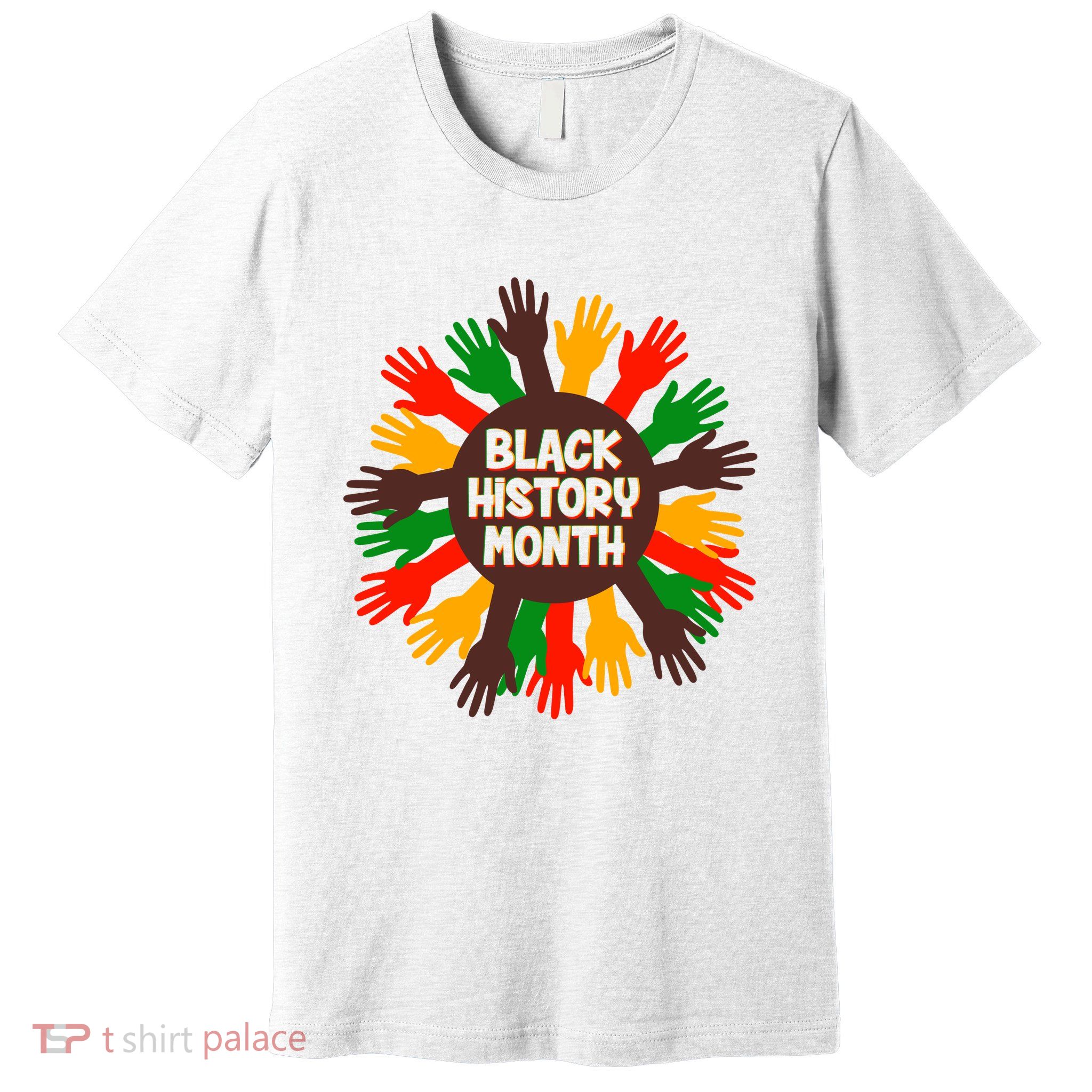 Black History Month Hands Raised  Premium T-Shirt