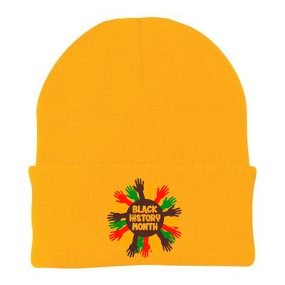 Black History Month Hands Raised  Knit Cap Winter Beanie