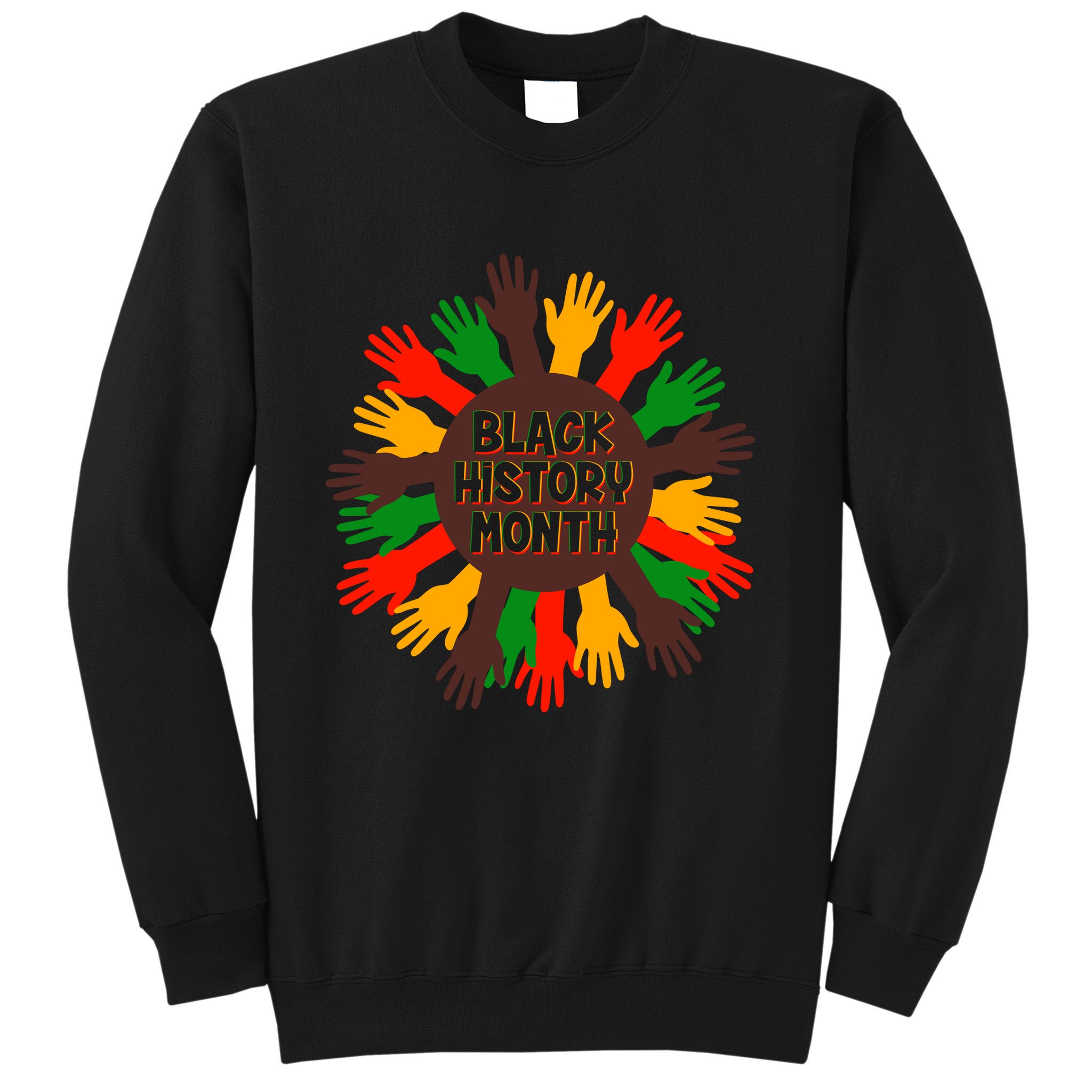 Black History Month Hands Raised  Sweatshirt