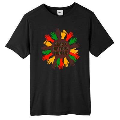 Black History Month Hands Raised  Tall Fusion ChromaSoft Performance T-Shirt