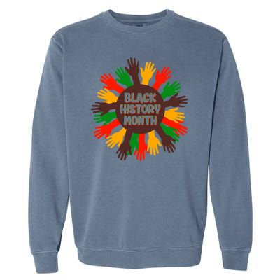 Black History Month Hands Raised  Garment-Dyed Sweatshirt