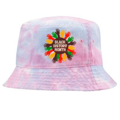 Black History Month Hands Raised  Tie-Dyed Bucket Hat