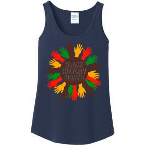 Black History Month Hands Raised  Ladies Essential Tank