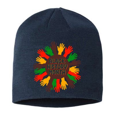 Black History Month Hands Raised  Sustainable Beanie