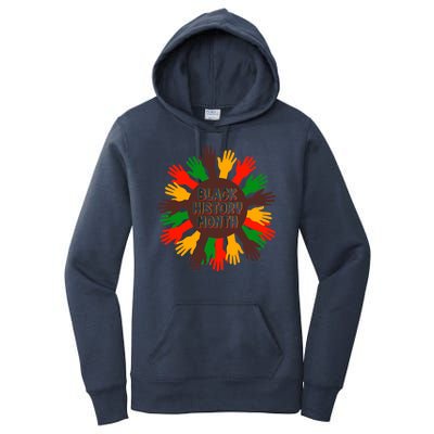 Black History Month Hands Raised  Women's Pullover Hoodie