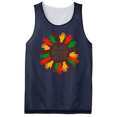 Black History Month Hands Raised  Mesh Reversible Basketball Jersey Tank