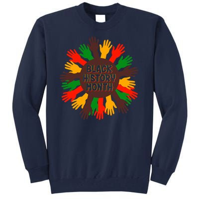 Black History Month Hands Raised  Tall Sweatshirt