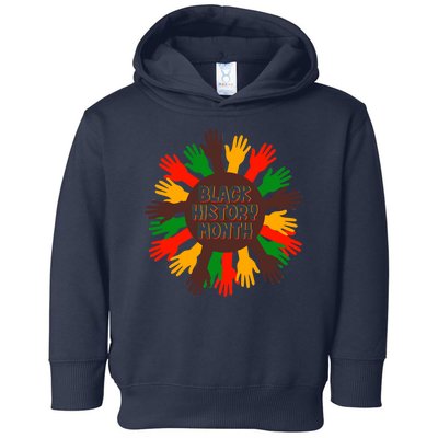 Black History Month Hands Raised  Toddler Hoodie