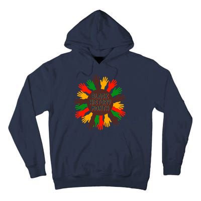 Black History Month Hands Raised  Tall Hoodie