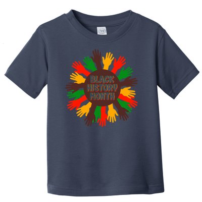 Black History Month Hands Raised  Toddler T-Shirt