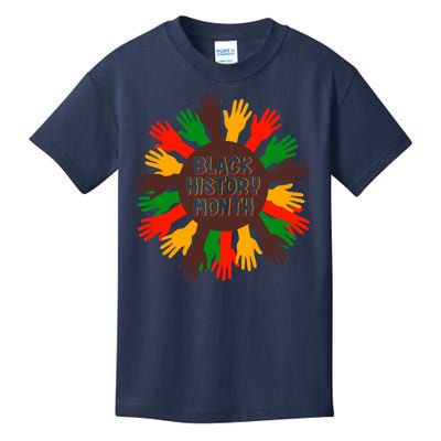 Black History Month Hands Raised  Kids T-Shirt