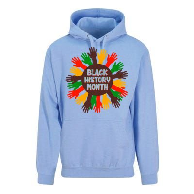 Black History Month Hands Raised  Unisex Surf Hoodie